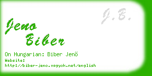 jeno biber business card